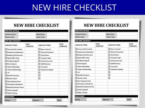 Employee Onboarding Process Checklist