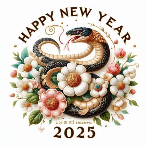 2025 Chinese New Year greetings with snake clip art Year of the snake ...