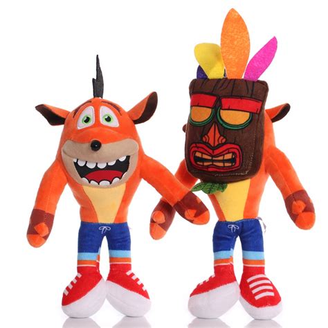 26cm New Arrival Anime Crash Bandicoot Plush Toys Cartoon Animal Aku ...