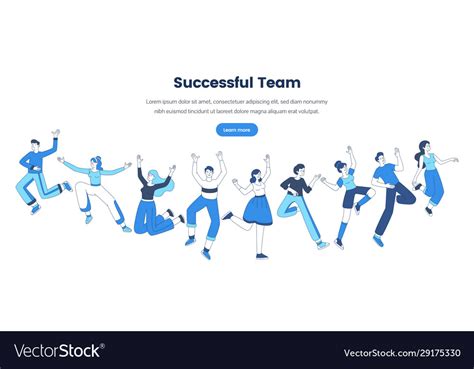 Professional teamwork web banner template Vector Image