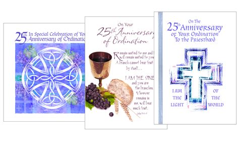 25th Ordination Anniversary Cards | Silver Jubilee