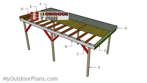 Flat Roof Carport Plans | MyOutdoorPlans