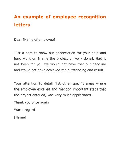 Letter Of Praise To Employee For Your Needs - Letter Template Collection