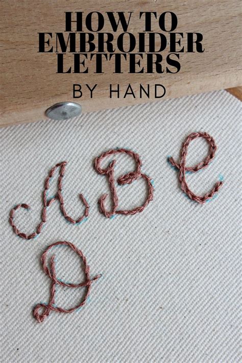 How To Embroider Letters By Hand For Beginners