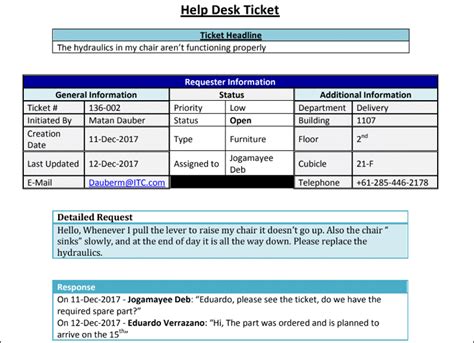 Help Desk Ticket Template Word – ITSM Docs - ITSM Documents & Templates