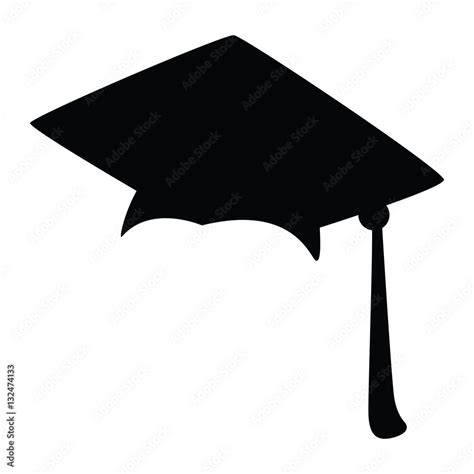 Graduation Cap, Silhouette Stock Vector | Adobe Stock