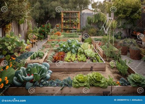 Edible Garden with Variety of Fruits and Vegetables, Plus Herbs and ...