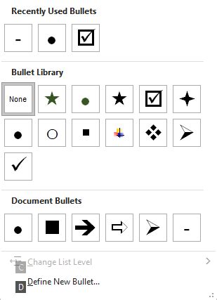 How to create bullet points in word 2010 - nanaxmn