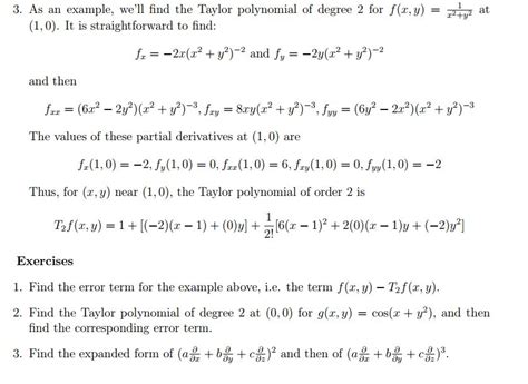 As an example, we'll find the Taylor polynomial of | Chegg.com