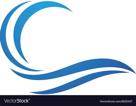 Wave logo Royalty Free Vector Image - VectorStock