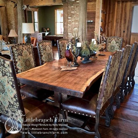 Rustic dining table -Live edge dining table - Wood slab dining table