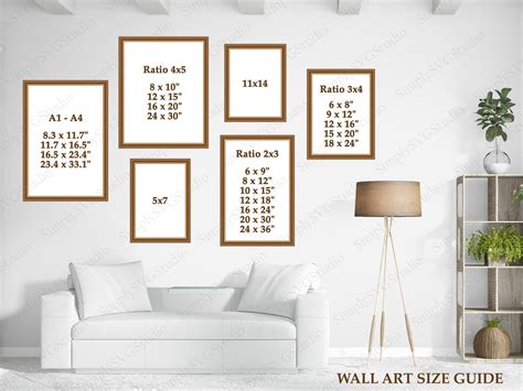 Wall Art Size Guide Print Size Guide Wall Display Guide - Etsy