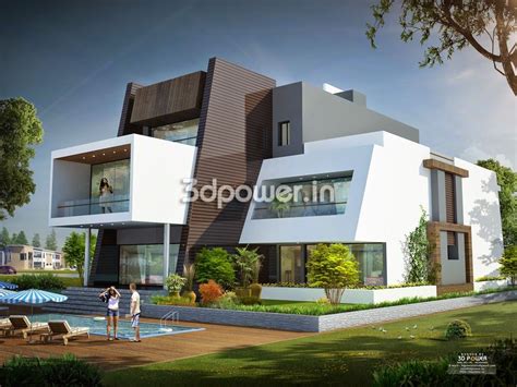 House 3D Interior Exterior Design Rendering | Moderne hausentwürfe ...