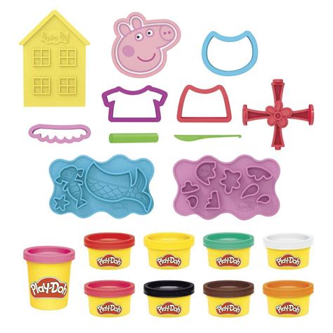 Play-Doh Peppa Pig Stylin Set with 9 Non-Toxic Modeling Compound Cans ...