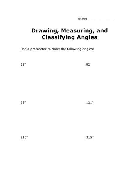 Angles Worksheets | PDF