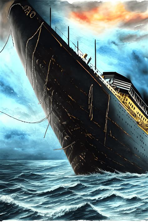 Titanic Ship Sinking Graphic · Creative Fabrica