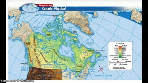 Download Physical Map Usa And Canada Free Vector - Www