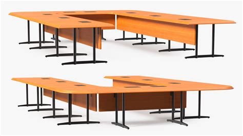 Modern U Shape Conference Table 3D Model $29 - .ma .lxo .obj .c4d ...