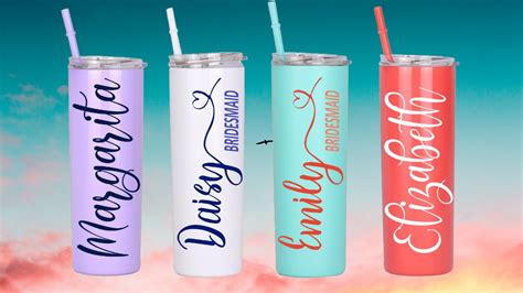 How To Personalize Skinny Tumblers With Cricut How To Apply Permanent ...