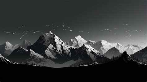 The subtle summits minimalist mountain - Minimal Art Wallpaper 4K HD ...