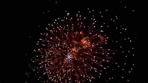 Cluster Fireworks Exploding Slow Motion Shot Stock Footage Video (100% ...