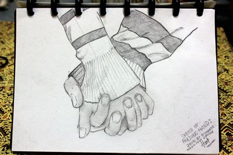 holding hands sketch by hannahpriscaHP on DeviantArt