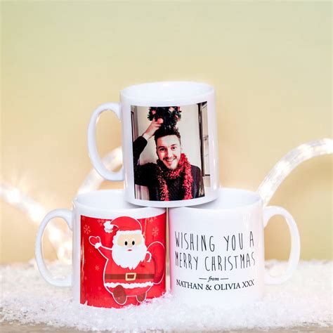 personalised mugs, christmas by able labels | notonthehighstreet.com