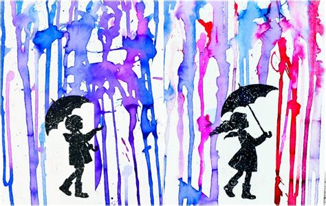 Painting Rain with Printable Art Prompt