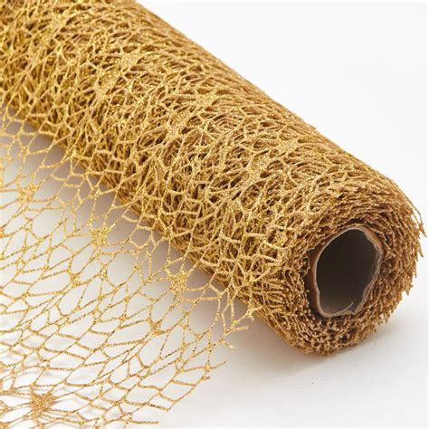 Decorative Mesh Roll - 19 x 5 Yards - Gold