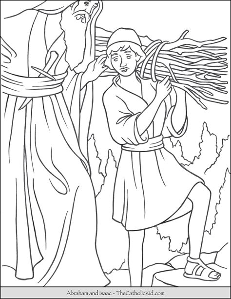 Abraham And Isaac Sacrifice Coloring Pages