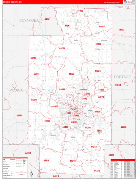 Summit County, OH Map Book - Red Line