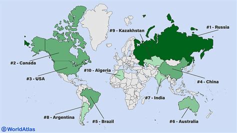 The Largest Countries In The World - WorldAtlas