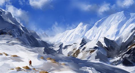 Snowy Mountains by JoakimOlofsson on DeviantArt