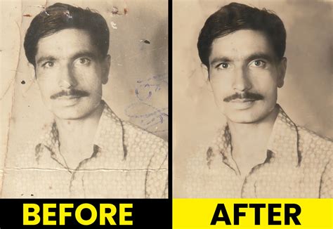 Old Damaged Photo Restoration in photoshop :: Behance