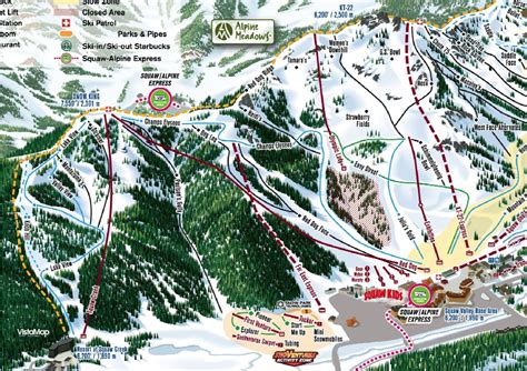 Squaw Valley Trail Map | California Ski Resort Maps