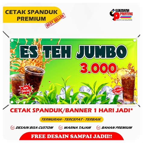 Jual CETAK SPANDUK BANNER ES TEH JUMBO - JUALAN ES TEH JUMBO | Shopee ...