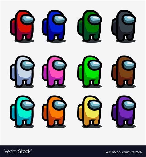 Among us is a collection colored characters Vector Image