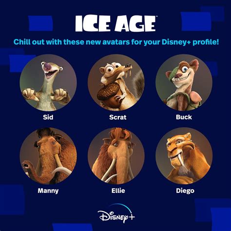 Disney+ on Twitter: "Just dropping these *cool* new Ice Age avatars for your #DisneyPlus profile ...