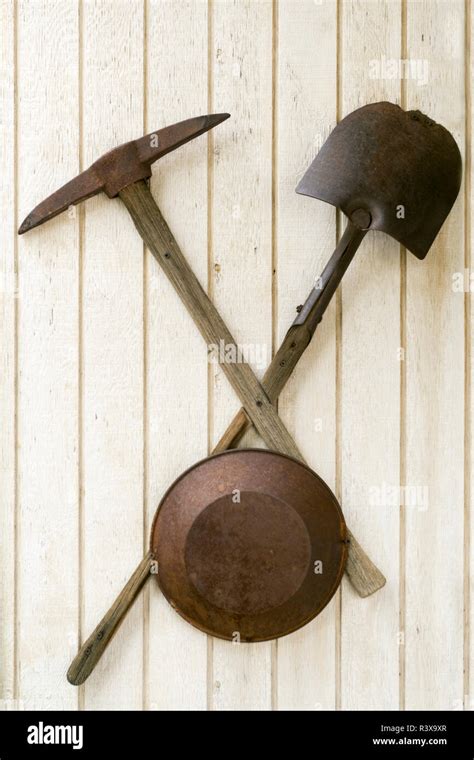 Gold mining tools california hi-res stock photography and images - Alamy