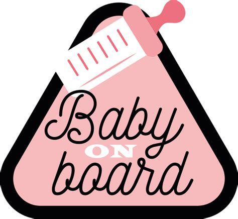 Traffic signs baby girl baby in car decal - TenStickers