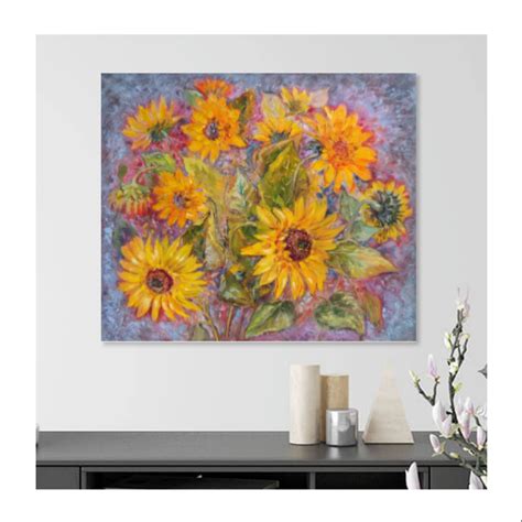 Oil painting " Sunflowers " Solar painting Art design Flower - Inspire ...