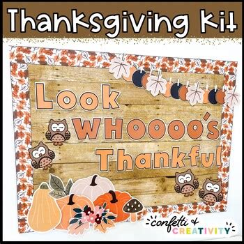 Thanksgiving Bulletin Board by Confetti and Creativity | TPT