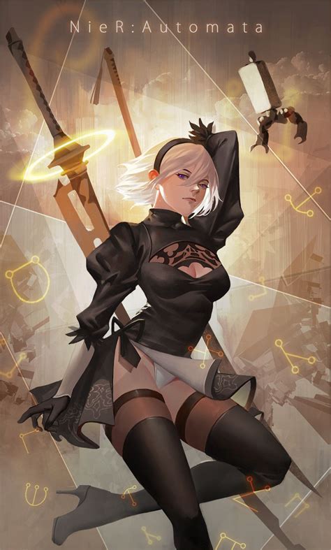 Nier Automata 2B Fanart, 2B from NieR: Automata - Drawing by ...