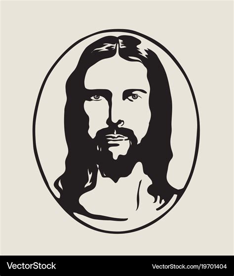 Jesus silhouette logo Royalty Free Vector Image