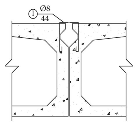 Hinge joint structure and reinforcement (cm): (a) hinge joint detailed ...