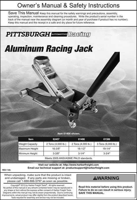 Harbor Freight 2 Ton Aluminum Racing Floor Jack With Rapidpump Product ...