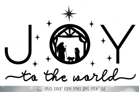 Joy To The World | Nativity Scene SVG | Christmas SVG (929684) | Hand ...