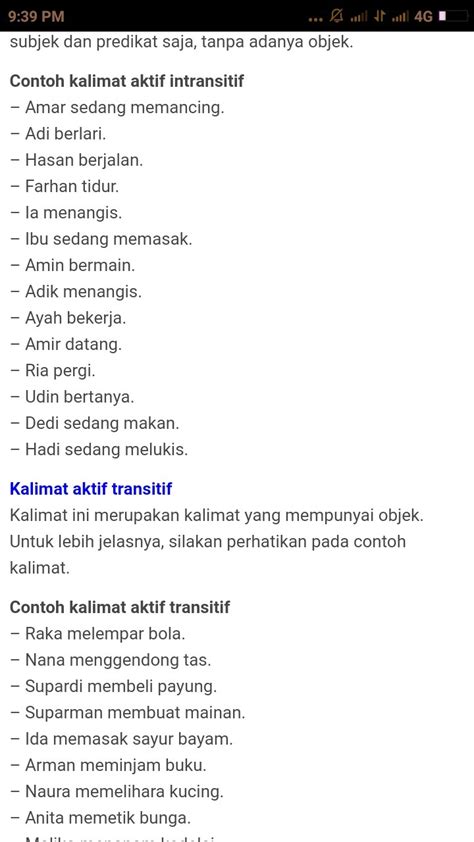 Contoh Kalimat Intransitif Dan Transitif – Gudang Materi Online