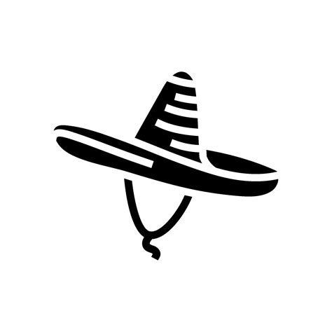 sombrero hat cap glyph icon vector illustration 26820379 Vector Art at ...