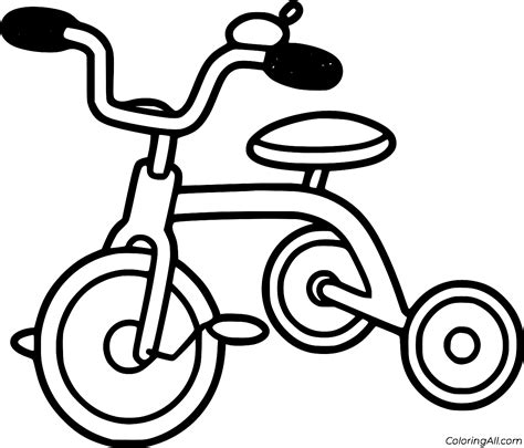 Tricycle Coloring Page